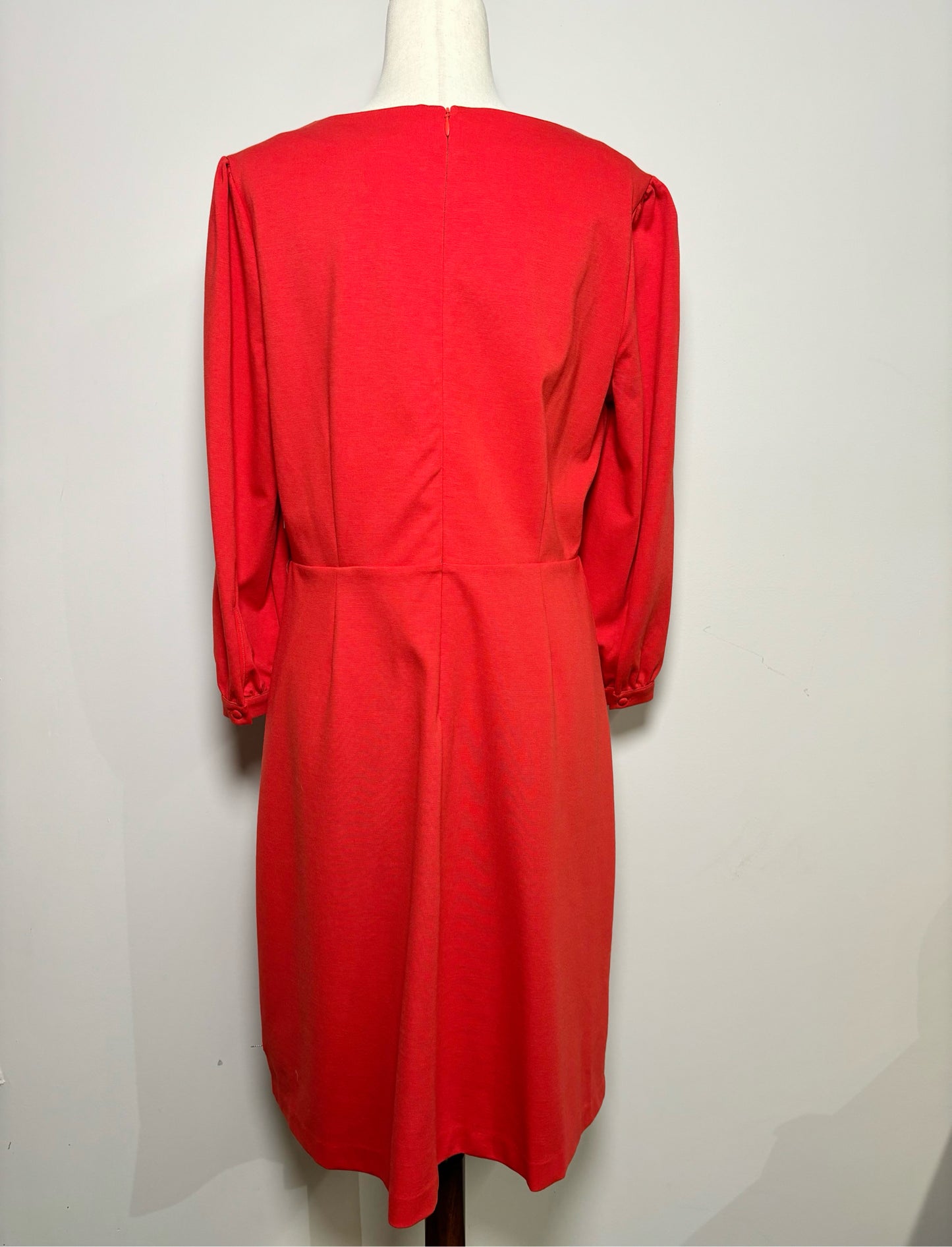 Women Size 12 Boden Red Solid Cotton Dress