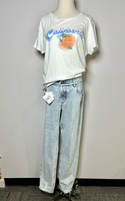 Women Size L Brunello Cucinelli Blue Acid Wash Pants