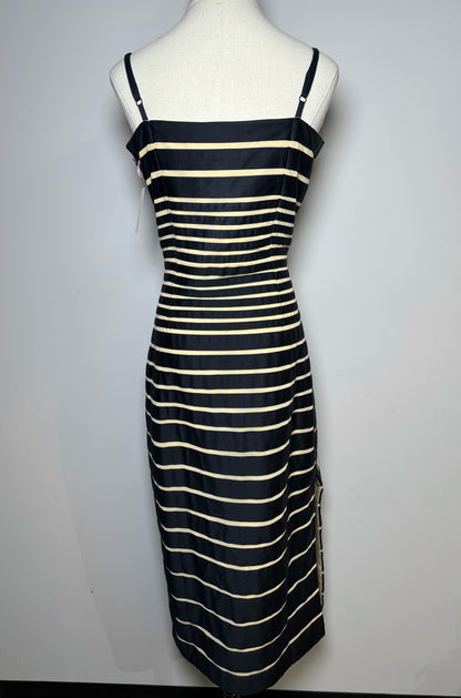 Women Size 10 Maeve Black Stripe Dress