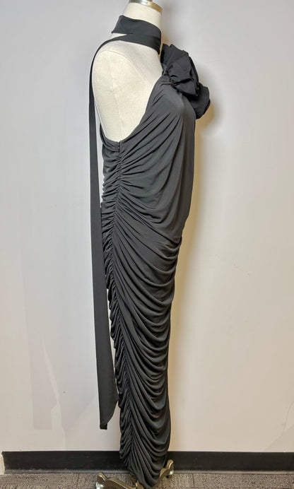 Women Size L Karen Millen Black Floor One Shoulder Gown