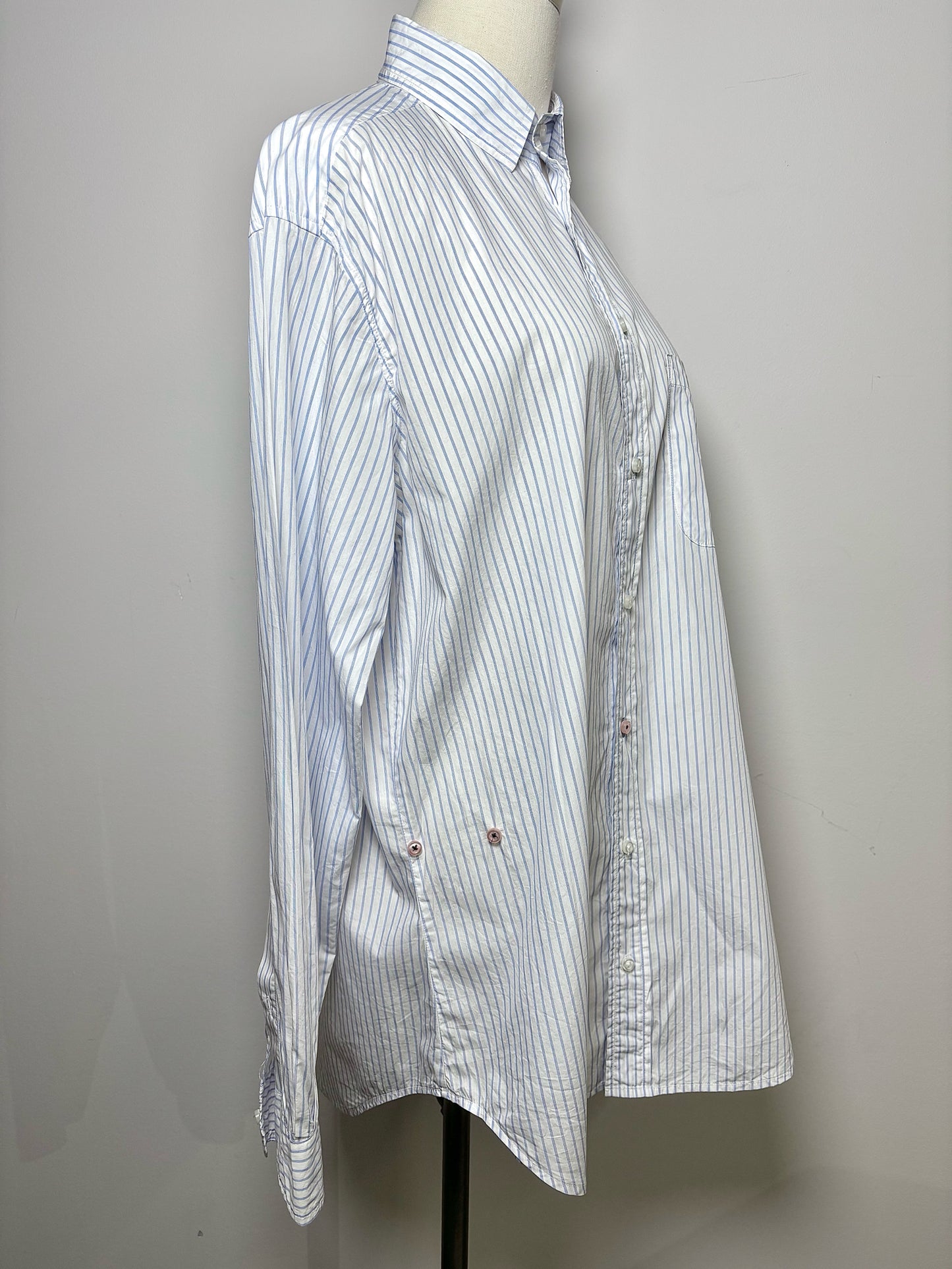 Wear Cisco White Cotton Stripe Men's Styled Shirt