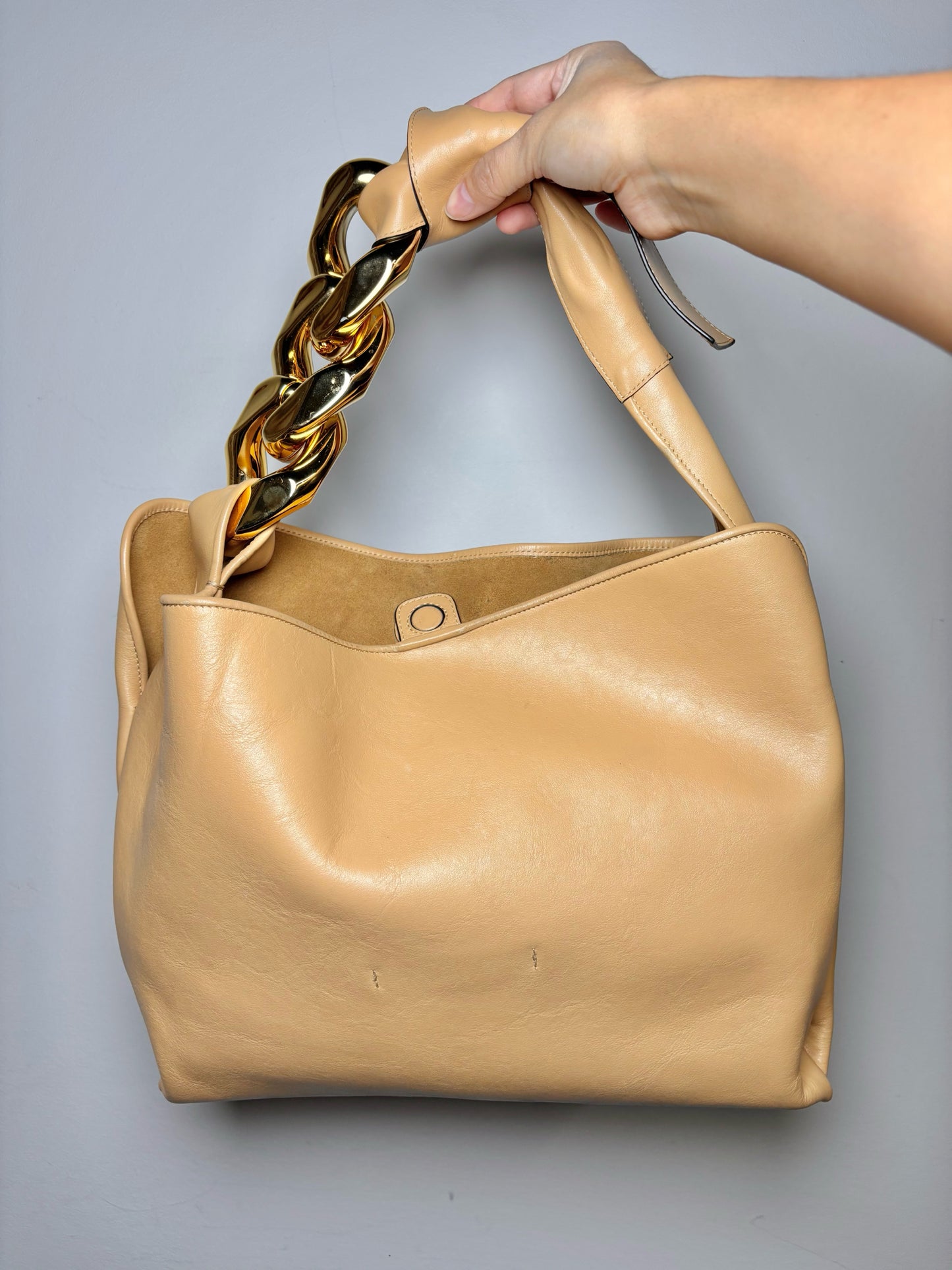 Camel JW Anderson Solid Leather Purse