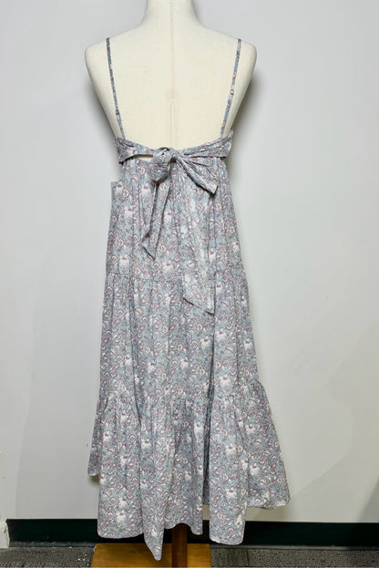 Women Size S Sundays Gray Floral Cotton Dress