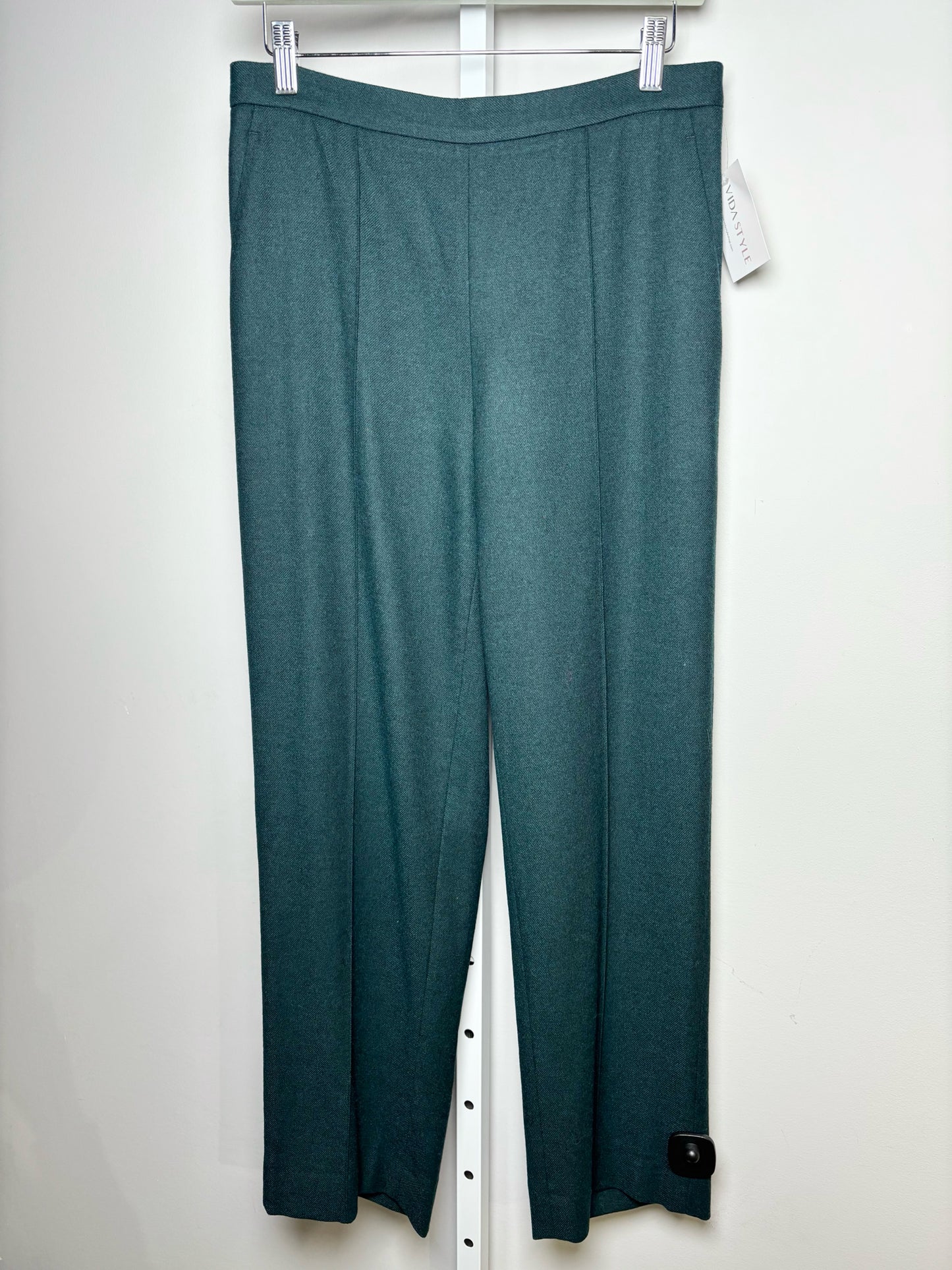 Women Size M Vince Forest Green Solid Wool Pants