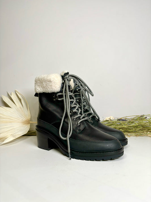 W Shoe Size 8 Emu Black Cowhide Boots