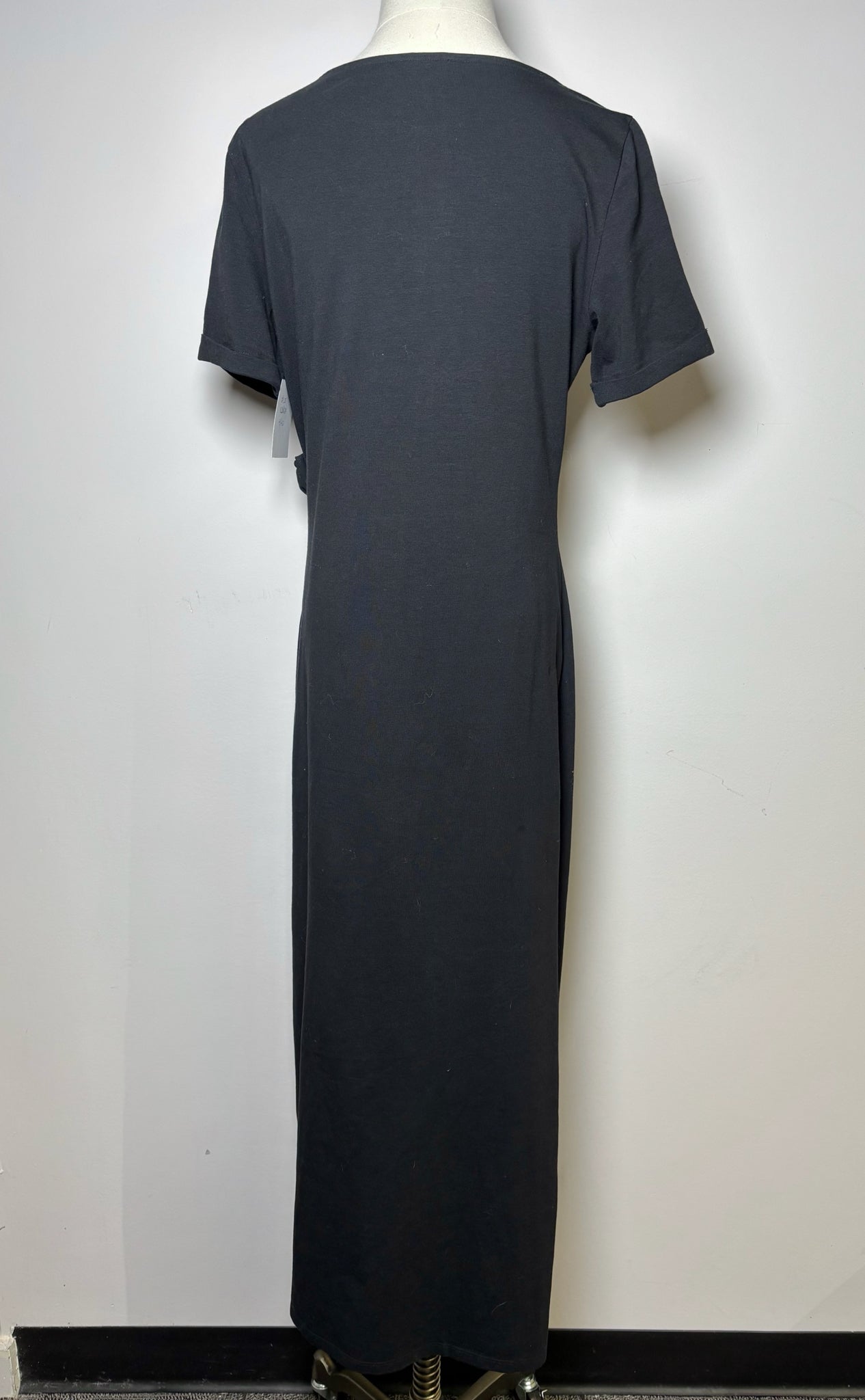 Women Size M Sezane Black Solid Cotton Dress