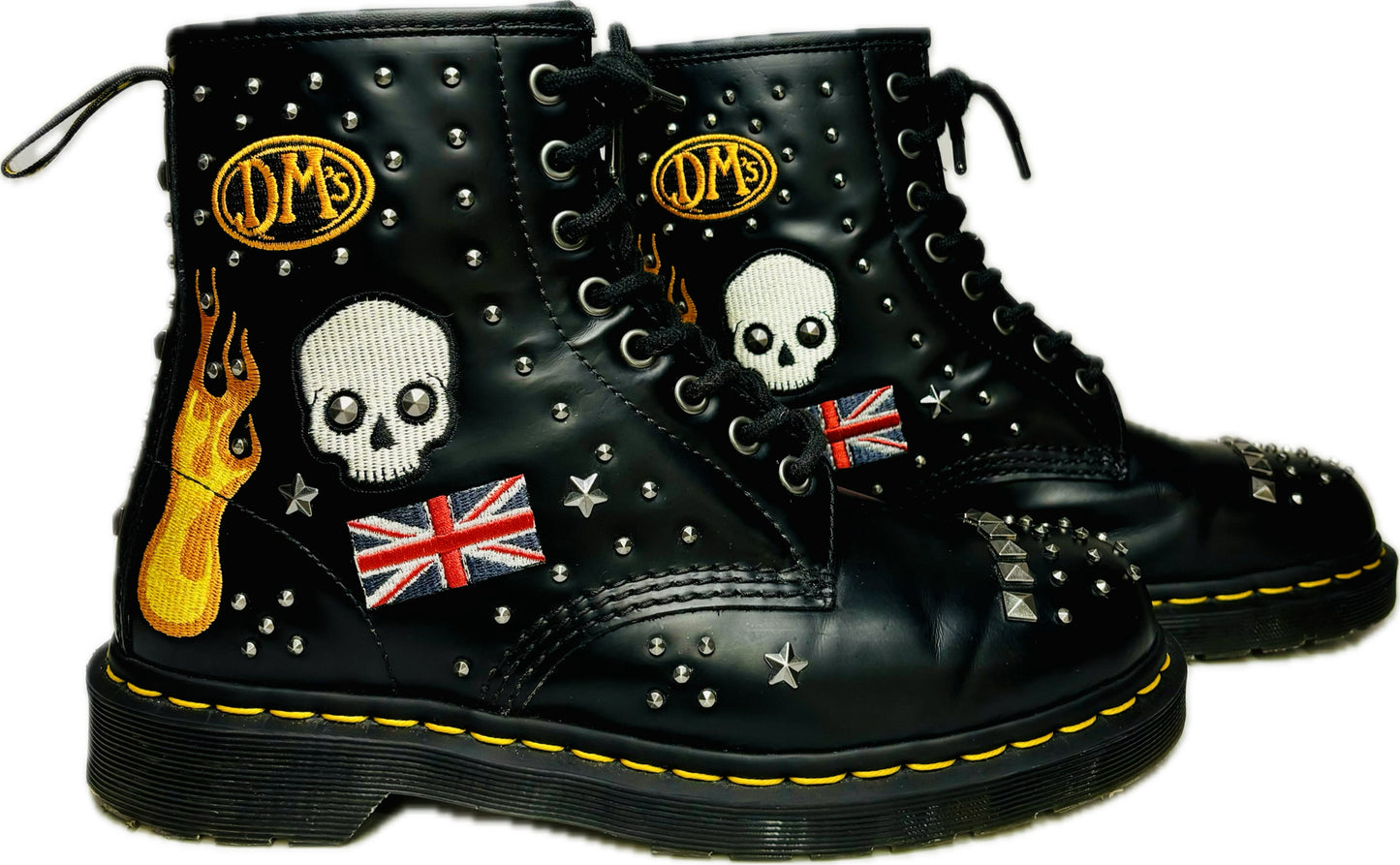 Dr. Martens Embroidered and Studded 1460 Classic Boots