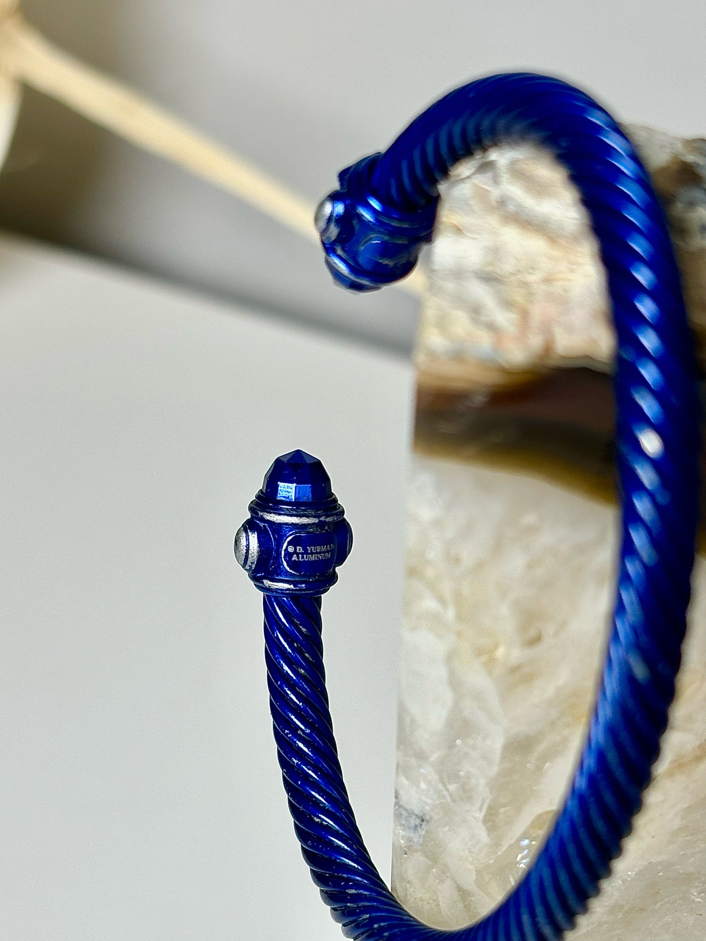 Blue Twist Cable David Yurman Solid Renaissance Bracelet