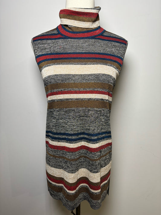 Women Size S Veronica Beard Multi-Color Stripe Sleeveless Sweater