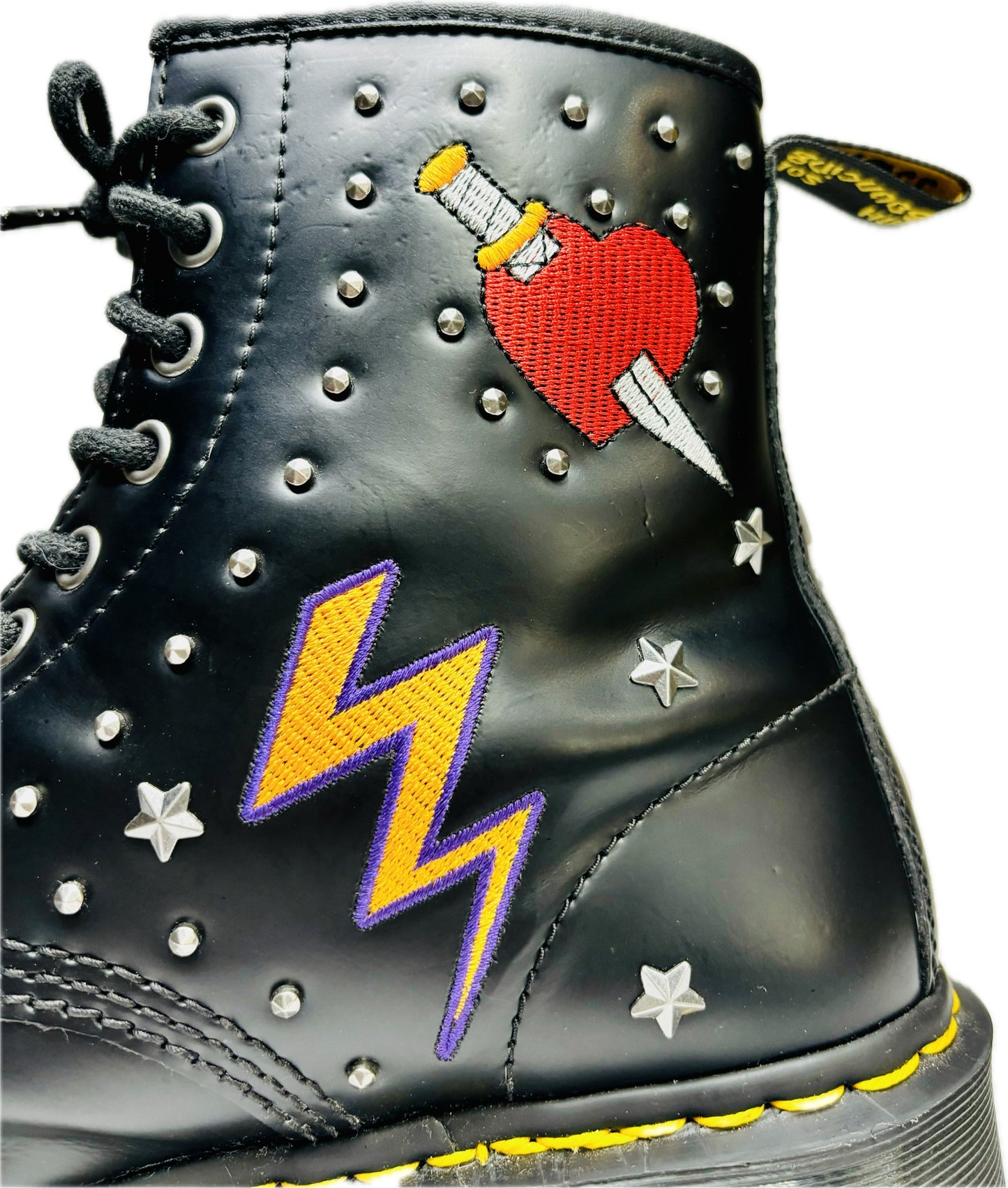 Dr. Martens Embroidered and Studded 1460 Classic Boots