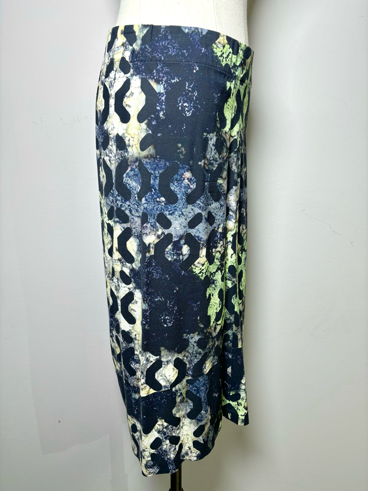 Women Size 6 Maria + Cornejo Black Print Bodycon Skirt