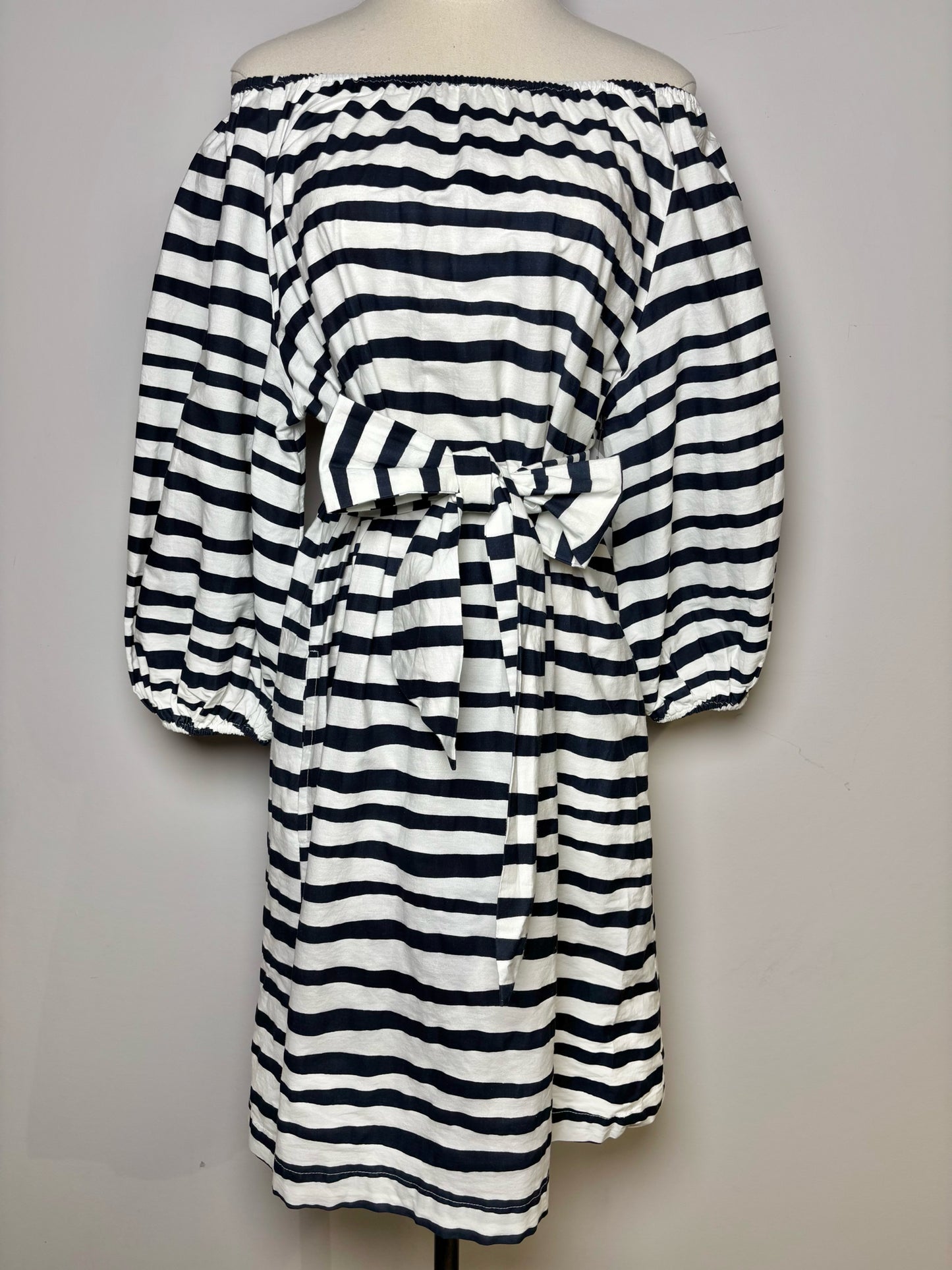 Black Print Women Size S Frances Valentine Black & White Stripe Dress