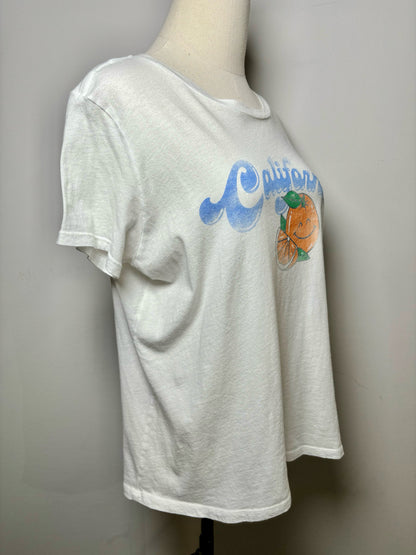 Women Size L Mother White Graphic T-shirt