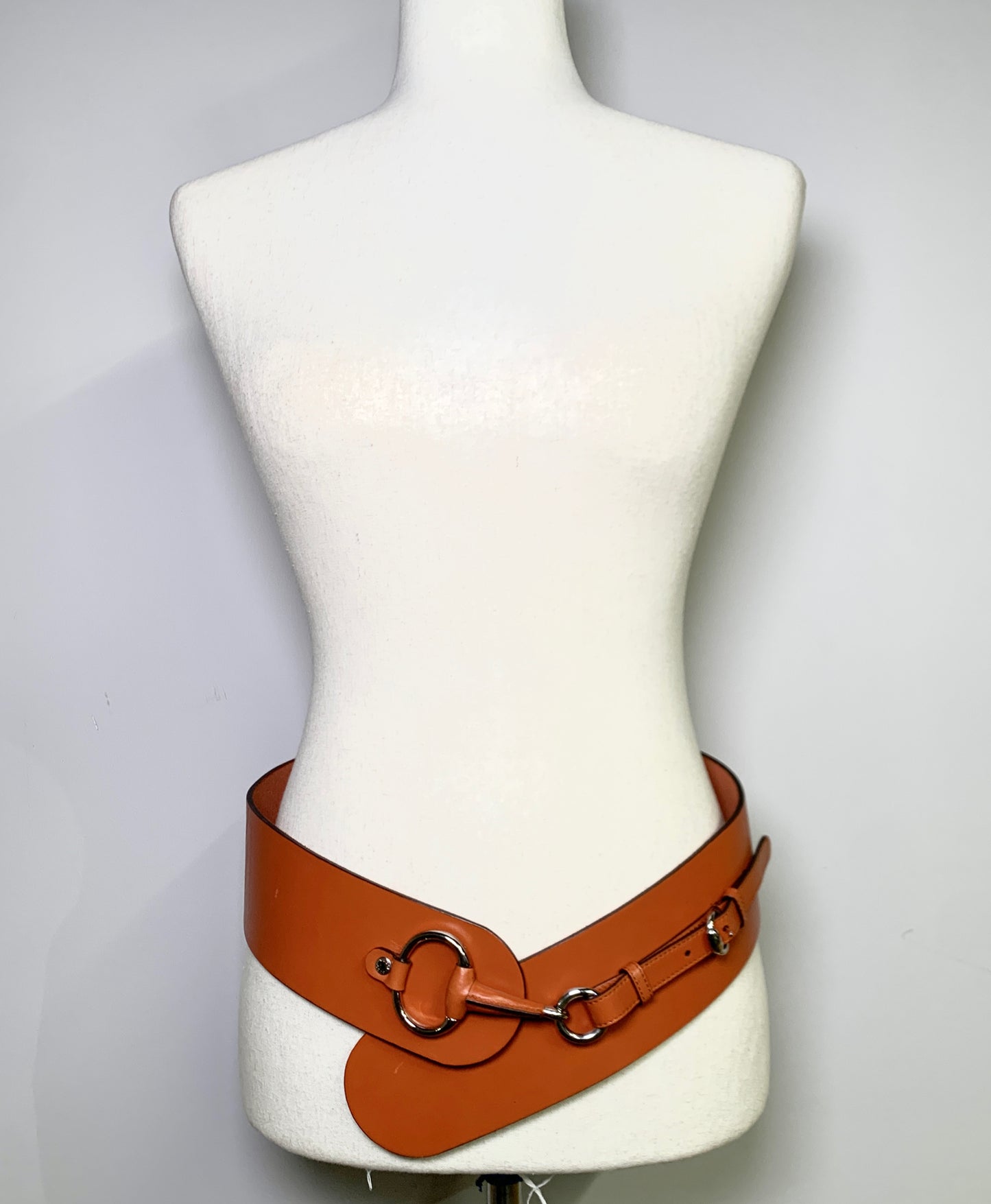 Cognac Gucci Cowhide Leather S Wide Bucklet Horsebit