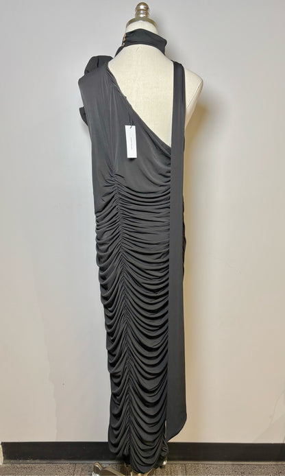 Women Size L Karen Millen Black Floor One Shoulder Gown