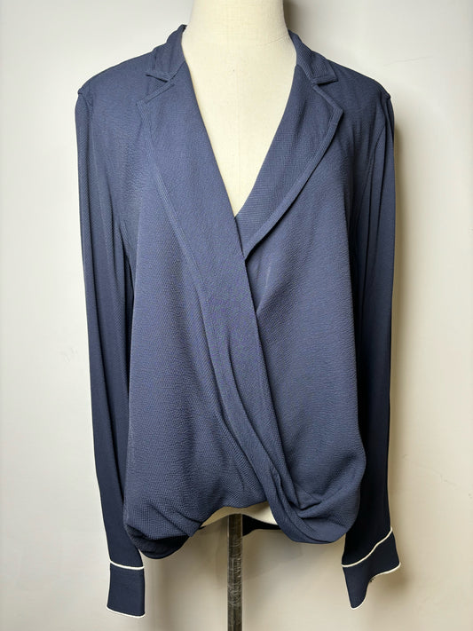 Women Size L Rag & Bone Navy Viscose Shirt