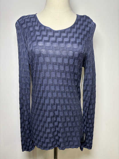 Women Size M Giorgio Armani Blue Solid Sweater