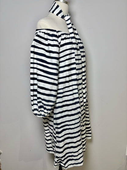 Black Print Women Size S Frances Valentine Black & White Stripe Dress