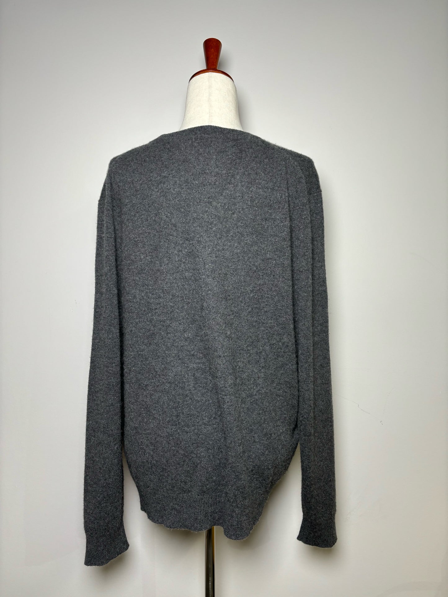 Bloomingdale's Gray Cashmere Solid Men's Mens Size XL Sweater