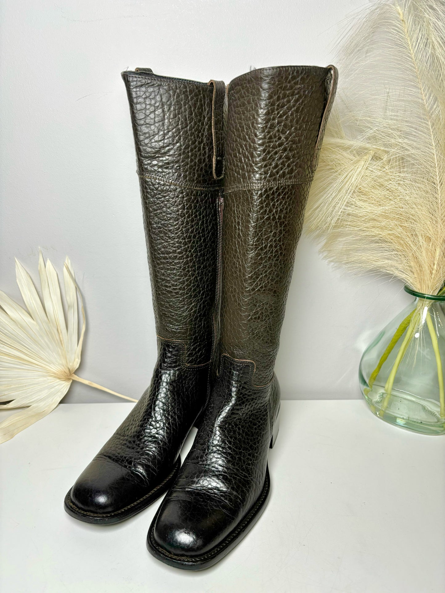 W Shoe Size 36.5 Vero Cuoio Brown Leather Boots