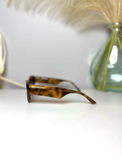 Plastic Balenciaga Brown Cat Eye Logo Sunglasses