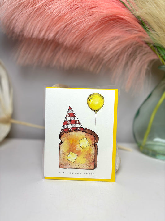 Paper Cards by Allie Greeting Card Bday Toast