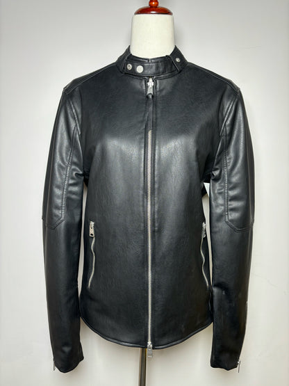 All Saints Black Faux Leather Men's S Jacket