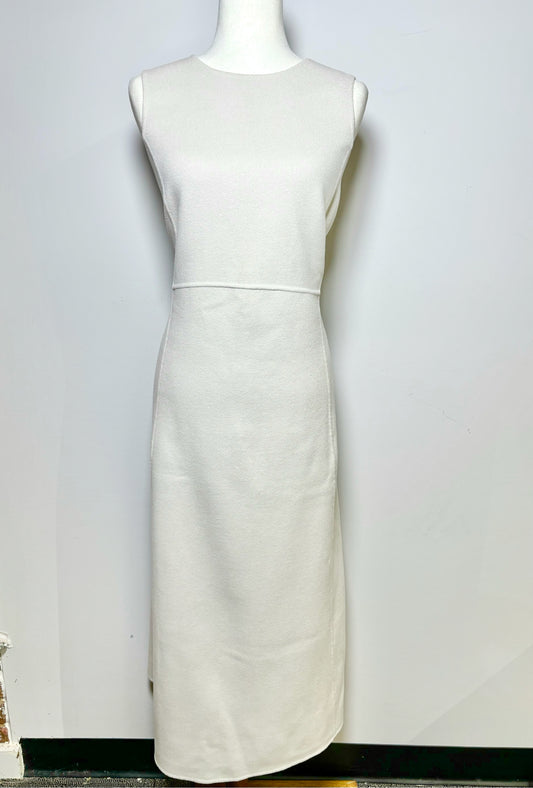 Women Size XL Max Mara Stone Solid Wool Dress